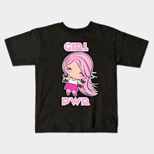 Girl Power, fitness girl, gym girl Kids T-Shirt